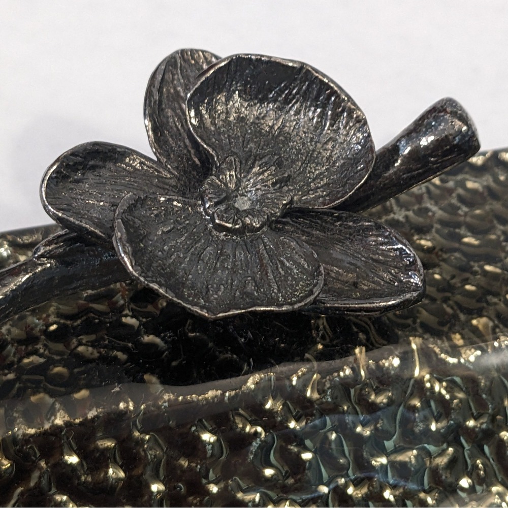 Michael Aram Black Orchid Triple Compartment Hammered Serving Tray 18" x 7.25" - Picture 14 of 15